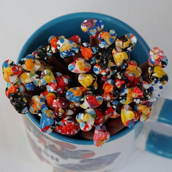 画像3: フレアリングスティック ショート(正面顔チャーム付き) (3)